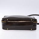 GUCCI Bamboo Vanity Hand Bag Enamel 2way Black Gold 000 2853 0565 0 Auth BA4925-5