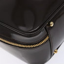 GUCCI Bamboo Vanity Hand Bag Enamel 2way Black Gold 000 2853 0565 0 Auth BA4925-16