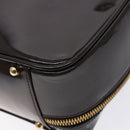 GUCCI Bamboo Vanity Hand Bag Enamel 2way Black Gold 000 2853 0565 0 Auth BA4925-17
