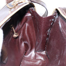 GUCCI Bamboo Vanity Hand Bag Enamel 2way Black Gold 000 2853 0565 0 Auth BA4925-21