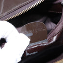 GUCCI Bamboo Vanity Hand Bag Enamel 2way Black Gold 000 2853 0565 0 Auth BA4925-12