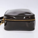 GUCCI Bamboo Vanity Hand Bag Enamel 2way Black Gold 000 2853 0565 0 Auth BA4925-4