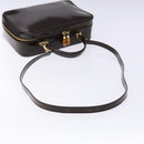 GUCCI Bamboo Vanity Hand Bag Enamel 2way Black Gold 000 2853 0565 0 Auth BA4925-8