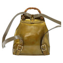 GUCCI Bamboo Backpack Enamel Gold 003 1705 0030 Auth BA4926-2
