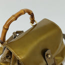 GUCCI Bamboo Backpack Enamel Gold 003 1705 0030 Auth BA4926-6