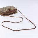 GUCCI GG Supreme Web Sherry Line Shoulder Bag PVC Beige Gold Auth BA4929-7