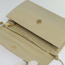 GUCCI Shoulder Bag Leather Beige Gold 004 406 0105 Auth BA4936-9