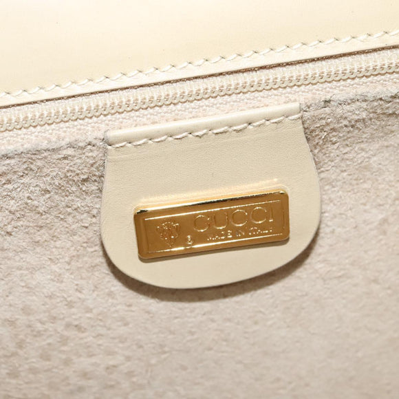 GUCCI Shoulder Bag Leather Beige Gold 004 406 0105 Auth BA4936