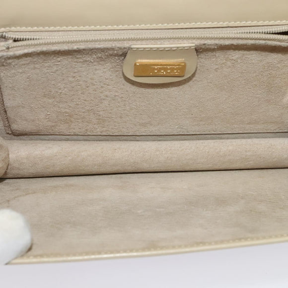 GUCCI Shoulder Bag Leather Beige Gold 004 406 0105 Auth BA4936