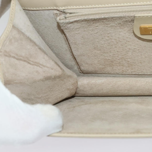 GUCCI Shoulder Bag Leather Beige Gold 004 406 0105 Auth BA4936