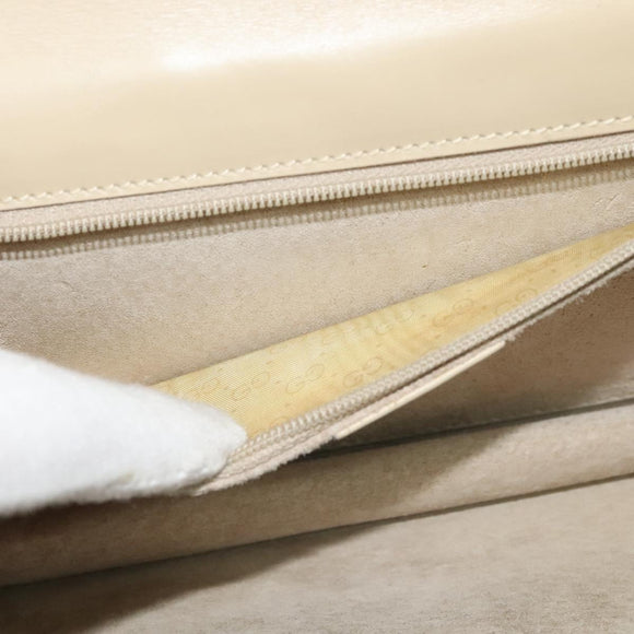 GUCCI Shoulder Bag Leather Beige Gold 004 406 0105 Auth BA4936