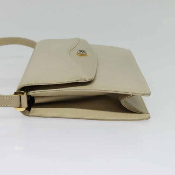GUCCI Shoulder Bag Leather Beige Gold 004 406 0105 Auth BA4936