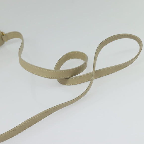 GUCCI Shoulder Bag Leather Beige Gold 004 406 0105 Auth BA4936