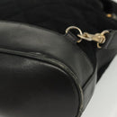 CHANEL Matelasse Shoulder Bag Lamb Skin Wool Black Gold CC Auth BA4941-16
