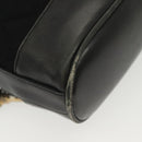 CHANEL Matelasse Shoulder Bag Lamb Skin Wool Black Gold CC Auth BA4941-8