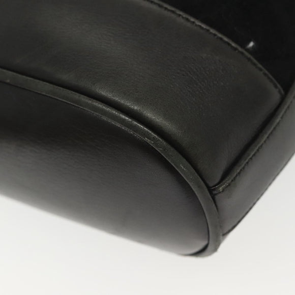 CHANEL Matelasse Shoulder Bag Lamb Skin Wool Black Gold CC Auth BA4941