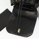 CHANEL Matelasse Shoulder Bag Lamb Skin Wool Black Gold CC Auth BA4941-19