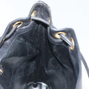 CHANEL Matelasse Shoulder Bag Lamb Skin Wool Black Gold CC Auth BA4941-22