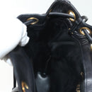 CHANEL Matelasse Shoulder Bag Lamb Skin Wool Black Gold CC Auth BA4941-23