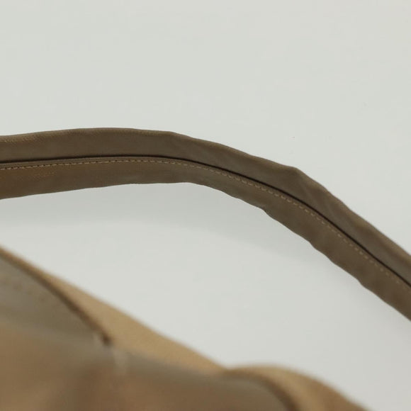 CHANEL Paris Biarritz Shoulder Bag Coated Canvas Beige Silver CC Auth BA4942