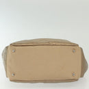 CHANEL Paris Biarritz Shoulder Bag Coated Canvas Beige Silver CC Auth BA4942-7