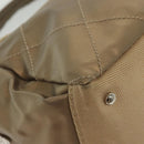 CHANEL Paris Biarritz Shoulder Bag Coated Canvas Beige Silver CC Auth BA4942-15