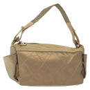CHANEL Paris Biarritz Shoulder Bag Coated Canvas Beige Silver CC Auth BA4942-1