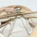 CHANEL Paris Biarritz Shoulder Bag Coated Canvas Beige Silver CC Auth BA4942-21