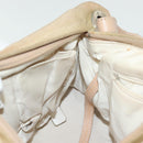 CHANEL Paris Biarritz Shoulder Bag Coated Canvas Beige Silver CC Auth BA4942-22