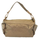 CHANEL Paris Biarritz Shoulder Bag Coated Canvas Beige Silver CC Auth BA4942-2