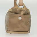 CHANEL Paris Biarritz Shoulder Bag Coated Canvas Beige Silver CC Auth BA4942-3