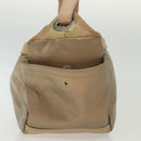 CHANEL Paris Biarritz Shoulder Bag Coated Canvas Beige Silver CC Auth BA4942-4