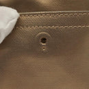 CHANEL Paris Biarritz Shoulder Bag Coated Canvas Beige Silver CC Auth BA4942-5