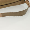 CHANEL Paris Biarritz Shoulder Bag Coated Canvas Beige Silver CC Auth BA4942-9