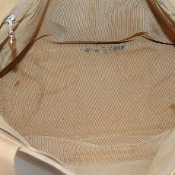 CHANEL COCO Mark Tote Bag Caviar Skin Beige Gold CC Auth BA4943