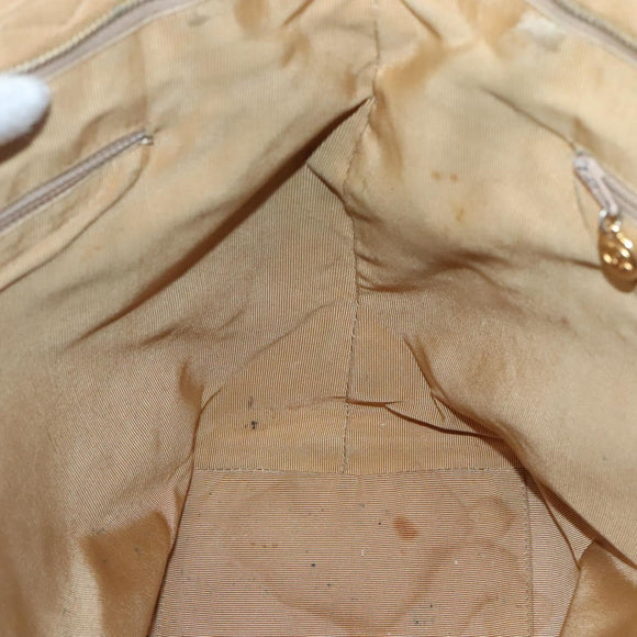 CHANEL COCO Mark Tote Bag Caviar Skin Beige Gold CC Auth BA4943