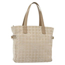 CHANEL New Travel Line Tote Bag Nylon Pink Gold CC Auth BA4944-1