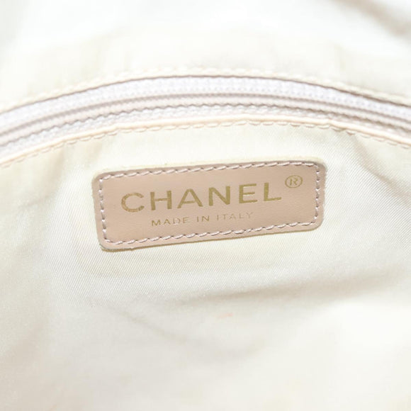 CHANEL New Travel Line Tote Bag Nylon Pink Gold CC Auth BA4944