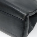 Salvatore Ferragamo Vala Shoulder Bag Leather Navy Gold Auth BA4945-15