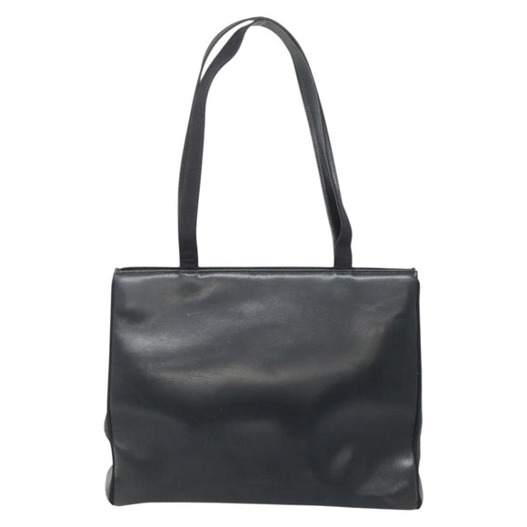 Salvatore Ferragamo Vala Shoulder Bag Leather Navy Gold Auth BA4945