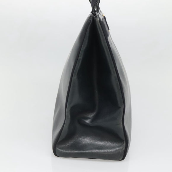 Salvatore Ferragamo Vala Shoulder Bag Leather Navy Gold Auth BA4945