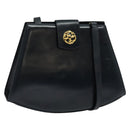 Salvatore Ferragamo Shoulder Bag Leather Navy Gold Auth BA4947-1