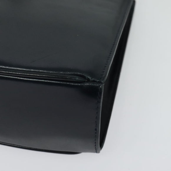 Salvatore Ferragamo Shoulder Bag Leather Navy Gold Auth BA4947