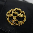 Salvatore Ferragamo Shoulder Bag Leather Navy Gold Auth BA4947-17