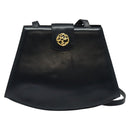 Salvatore Ferragamo Shoulder Bag Leather Navy Gold Auth BA4947-13