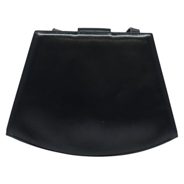 Salvatore Ferragamo Shoulder Bag Leather Navy Gold Auth BA4947 - 0