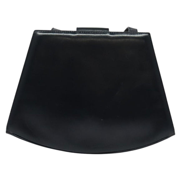 Salvatore Ferragamo Shoulder Bag Leather Navy Gold Auth BA4947