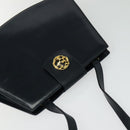 Salvatore Ferragamo Shoulder Bag Leather Navy Gold Auth BA4947-6