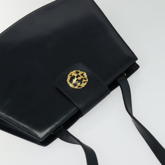 Salvatore Ferragamo Shoulder Bag Leather Navy Gold Auth BA4947