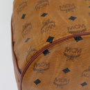 MCM Logogram Vicetos Shoulder Bag PVC Leather Brown Gold Auth BA4948-16